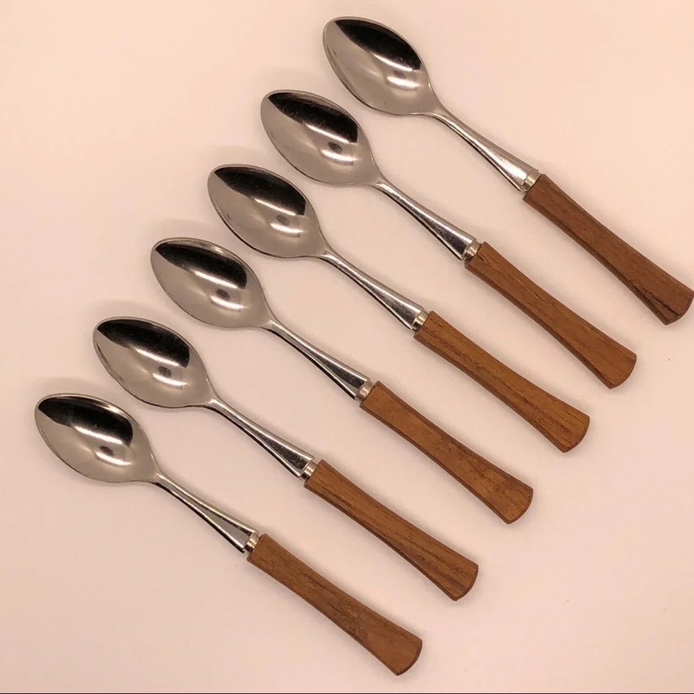 Set of 6 Midcentury coffee spoons. - Picture 1 of 6